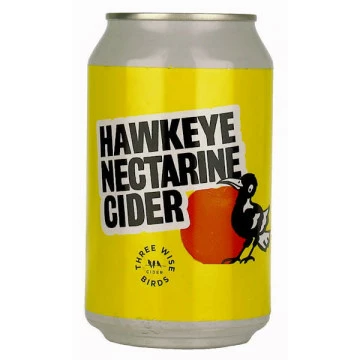 Three Wise Birds Hawkeye Nectarine Cider Can 3 Three Wise Birds Hawkeye Nectarine Cider Can