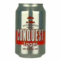 Woodfordes Conquest Lager Can